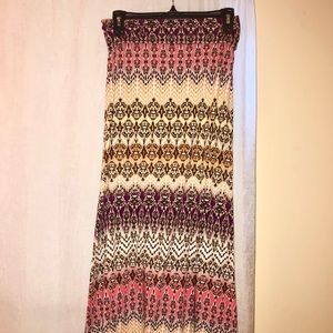 Multicolor Bohemian Maxi Skirt